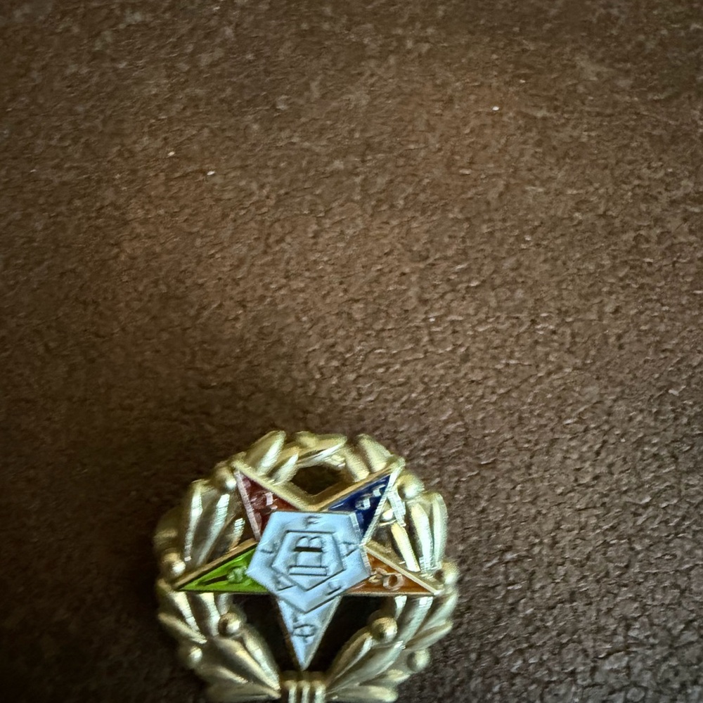 Gold Order of Eastern Star Brooch